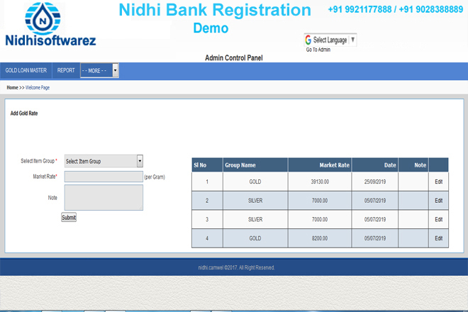 nidhi bank registration